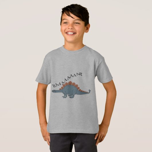 Stegosaurus — Kinderen Basic T-Shirt (Voorkant volledig)