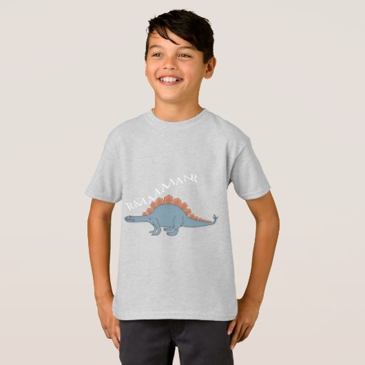 Stegosaurus — Kinderen Basic T-Shirt (Voorkant volledig)