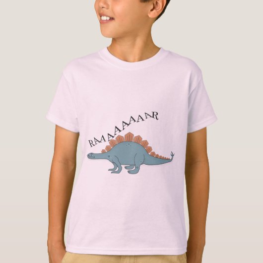 Stegosaurus — Kinderen Basic T-Shirt (Voorkant)
