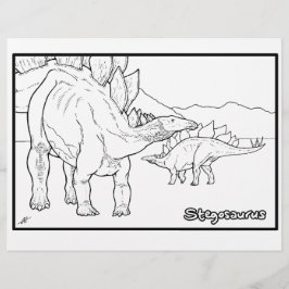 Stegosaurus - Kleurplaat.