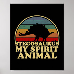 Stegosaurus Mijn Geest Dier Dinosaurus Liefhebber Poster