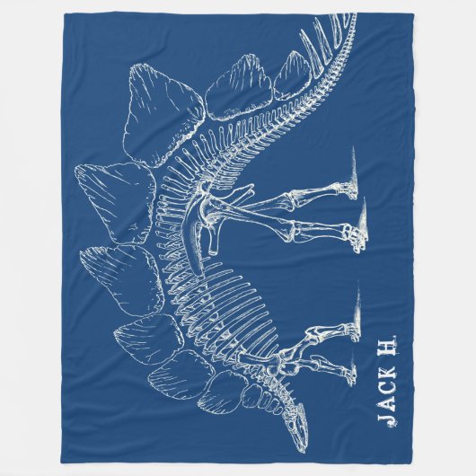 Stegosaurus naar de maximale aangepaste dinosaurus fleece deken (Voorkant)