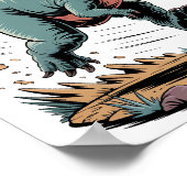 Stegosaurus op de vlucht poster (Hoek)