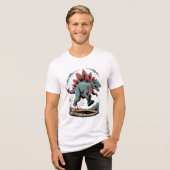 Stegosaurus op de vlucht Tri-Blend shirt (Voorkant volledig)