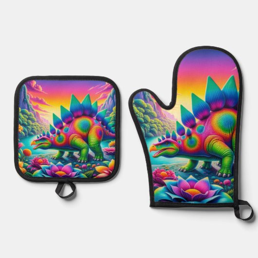 Stegosaurus Ovenwant & Pannenlap Set (Voorkant)