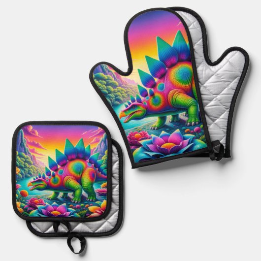 Stegosaurus Ovenwant & Pannenlap Set (Voorkant / Achterkant)