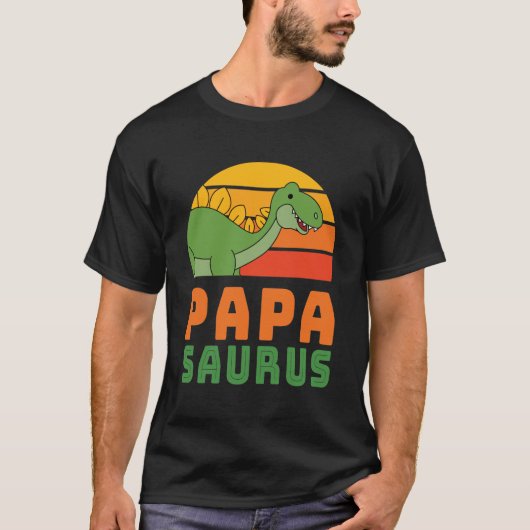 Stegosaurus Papasaurus Dinosaur Vaderdag T-shirt (Voorkant)