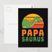 Stegosaurus Papasaurus Dinosaurius Vaderdag Briefkaart (Voorkant / Achterkant)