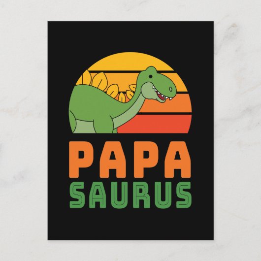 Stegosaurus Papasaurus Dinosaurius Vaderdag Briefkaart (Voorkant)