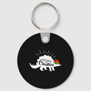 Stegosaurus Prettig Kerstmis Grappige Dinosaurus  Sleutelhanger