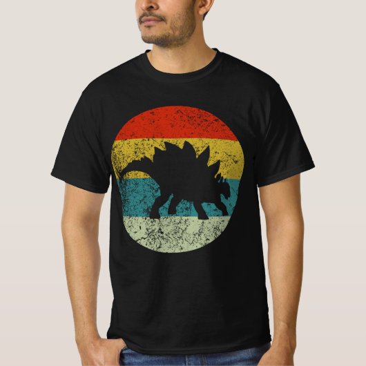 stegosaurus retro  t-shirt (Voorkant)