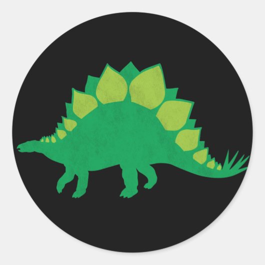 Stegosaurus Ronde Sticker (Voorkant)