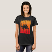 Stegosaurus Schaduw Silhouet Bij Zonsondergang T-shirt (Voorkant volledig)