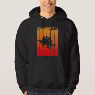Stegosaurus Shadow Silhouette At Sunset Hoodie