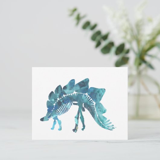 Stegosaurus Skeleton Briefkaart (Staand voorkant)