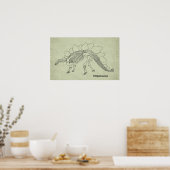 Stegosaurus Skeleton Poster (Keuken)