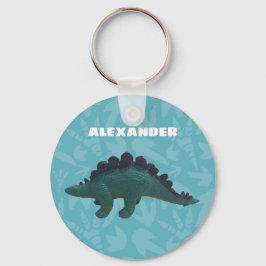Stegosaurus Speelgoed Dinosaur Blue en Green Sleutelhanger