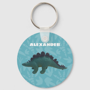 Stegosaurus Speelgoed Dinosaur Blue en Green Sleutelhanger