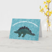 Stegosaurus Speelgoed Dinosaur Kaart (Gele Bloem)