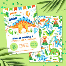 Stegosaurus Stomp Chomp en Roar Dinosaurus Verjaar