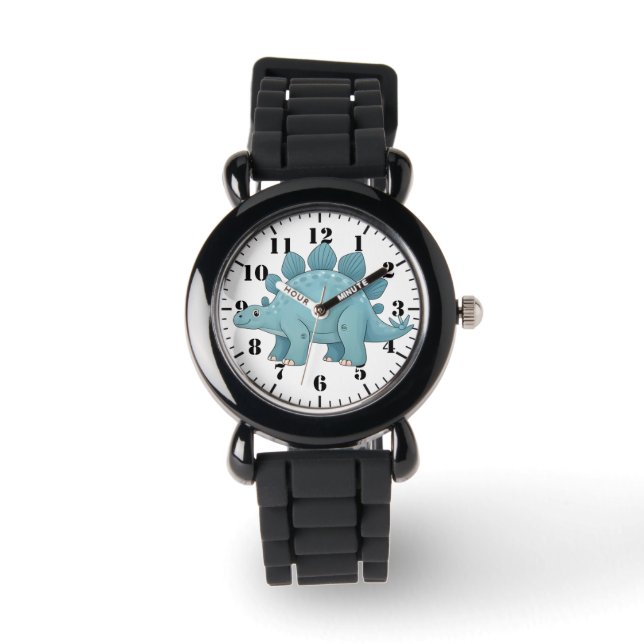 Stegosaurus Watch – Kid-Approved Style & Precision Horloge (Voorkant)