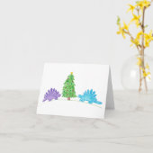Stegoten door de kerstboom kaart (Gele Bloem)