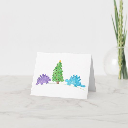 Stegoten door de kerstboom kaart (Voorkant)
