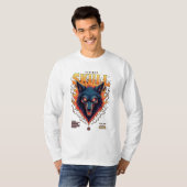 Steidon Skull - Flaming Wolf Head T-shirt (Voorkant volledig)