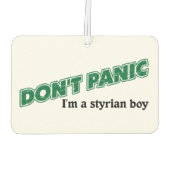 Steiermar Österreich geeft paniek i'm a styrian Luchtverfrisser (Achterkant)