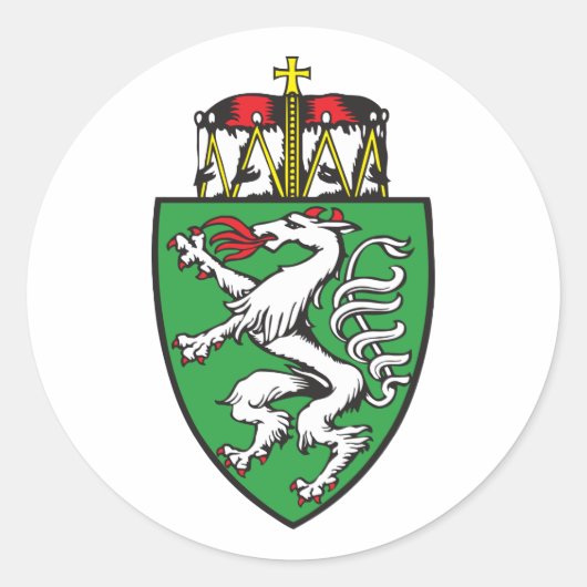Steiermark, Oostenrijk Ronde Sticker (Voorkant)