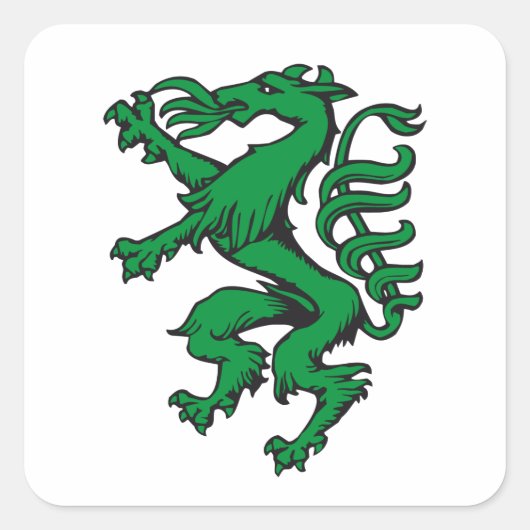 Steiermark Wappen Österreich Panther  Vierkante Sticker (Voorkant)