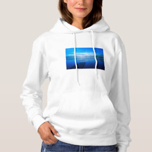 Steiger aan een rustig nevelig meer, Californië Hoodie