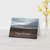 Steiger aan zee pensioneringskaart kaart (Gele Bloem)