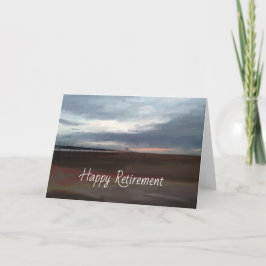 Steiger aan zee voor een pensioneringskaart kaart