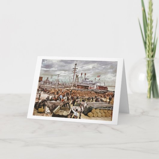 Steiger bij Canal Street New Orleans 1900 Kaart (Voorkant)