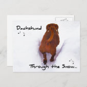 Steiger door sneeuw Dashing door de sneeuw Feestdagenkaart (Voorkant / Achterkant)