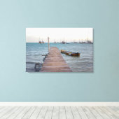 Steiger en kreeftenfuiken canvas afdruk (Insitu (Houten vloer))