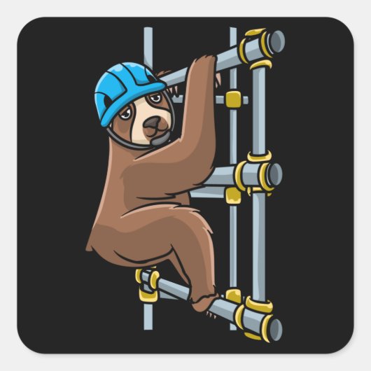 Steiger Luiaard Steiger Vierkante Sticker (Voorkant)