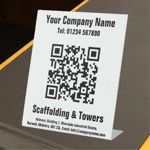 Steiger QR-code ontwerp sokkel bord Reclamebord Met Voetstuk