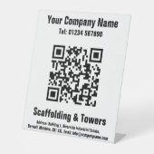 Steiger QR-code ontwerp sokkel bord Reclamebord Met Voetstuk (Voorkant)