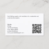 Steiger QR Code Zwart Wit Sinaasappel Visitekaartje (Achterkant)