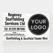 Steiger- & Steigerverhuur Banner met uw Logo (Horizontaal)