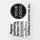 Steiger- & Steigerverhuur Banner met uw Logo (Verticaal)
