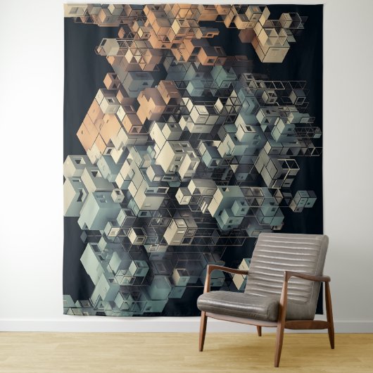 Steiger vectorkunst wandkleed (In situ)