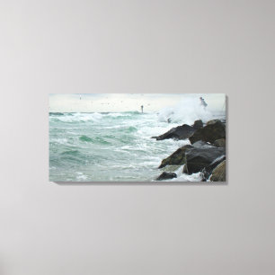 Steiger vissen - Island Beach State Park - NJ Canvas Afdruk