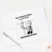 Steigerbouwer biedt Steigerwerk Diensten Vierkante Sticker (Envelop)