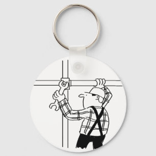 Steigerbouwer met Steiger Sleutelhanger