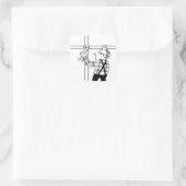 Steigerbouwer met Steiger Vierkante Sticker (Tas)