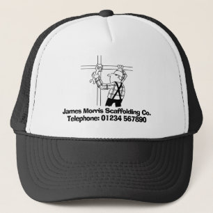 Steigerbouwers & Steigerbouw Bedrijfs Cartoon Trucker Pet