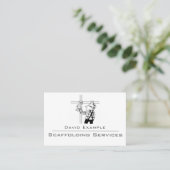 Steigerdiensten met illustratie visitekaartje (Staand voorkant)